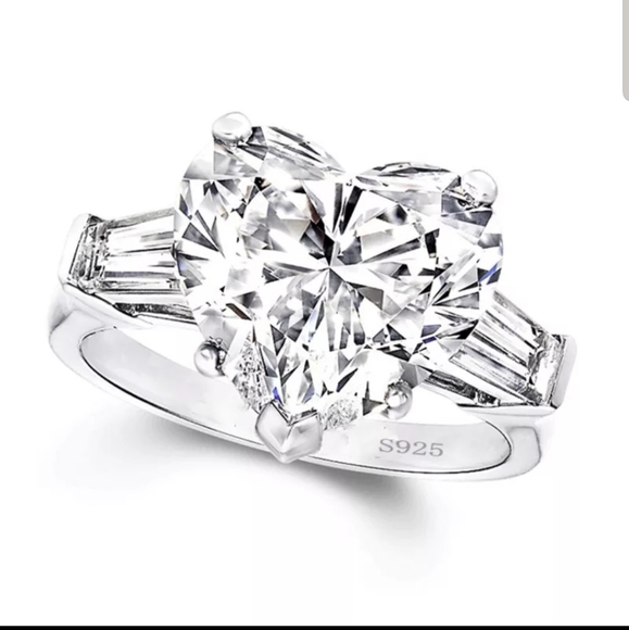 ❤️NEW HEART SHAPE RING 925 STERLING SILVER ❤ - Picture 4 of 7